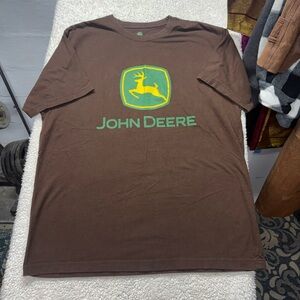 John Deere Brown Tee with Green and Yellow Logo, size XL